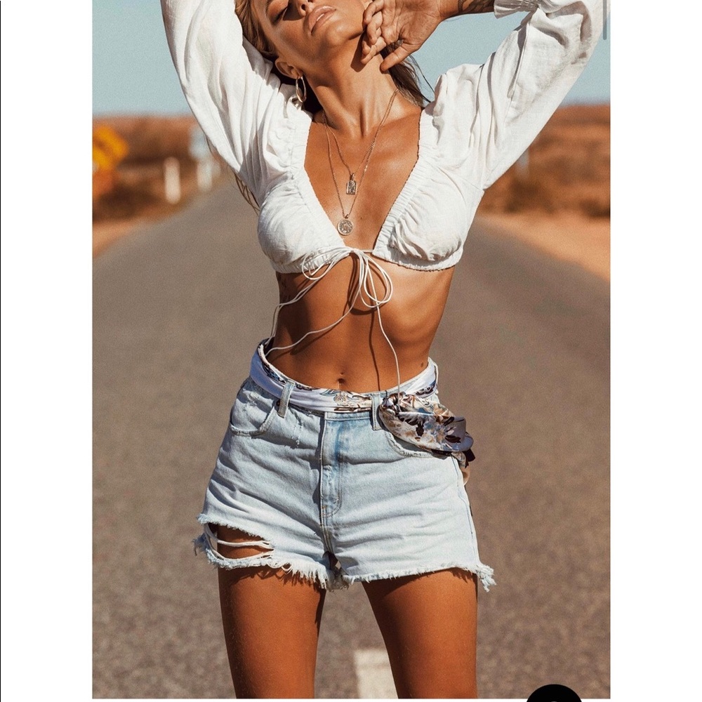 ROLLA'S DUSTERS SHORT LAYLA BLEACH